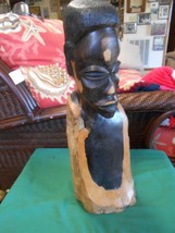 Outstanding &quot;Very Heavy&quot; Ebony Handcrafted Wood African Man Statue - £170.59 GBP