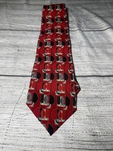 Frank Lloyd Wright 100% Silk Necktie Tie Red Geometric - $15.00