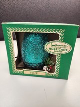 Vintage Laurence Miniature Green Pine Hurricane Candle Boxed Glitter W/Box - £10.59 GBP