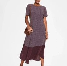 Boden Renee Midi Dress Pink Blue Polka Dot Short Sleeve Career Size 2P US - $38.99