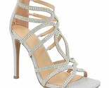 Thalia Sodi Women Caged Gladiator Sandals Remini Size US 8M Silver / Rhi... - $25.74