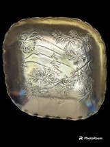 Vintage Arthur Armour Pine Mountain Gold Anodize Aluminum Square Candy Dish Cone - £22.41 GBP