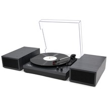 Wireless Vinyl Record Player With External Speakers, 3-Speed Belt-Drive Turntabl - £94.58 GBP