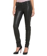 Leather Pants Size Leggings Womens Pant Rise Vegan Skinny Trousers Soft ... - $108.08