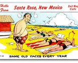 Comic Greeting Del Rey Cafe Santa Rosa Las Vegas NM UNP Chrome Postcard Y16 - $5.89