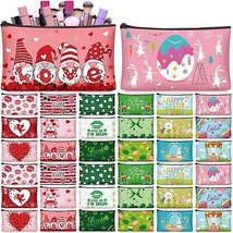 36 Pcs Valentine&#39;s Day Makeup Bags for Women Lip Love Heart Cosmetic Zipper Pouc - £21.47 GBP