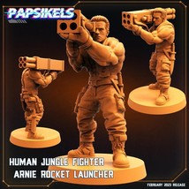 3D Printed Papsikels Cyberpunk Sci-Fi - Human Jungle Fighter Arnie Rocket - $6.64+