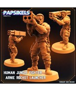 3D Printed Papsikels Cyberpunk Sci-Fi - Human Jungle Fighter Arnie Rocket - $10.97 CAD+