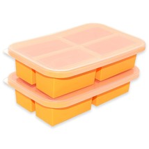 1-Cup Silicone Freezing Tray With Lid,2 Pack,Easy-Release Silicone 1 Cup Freezer - £36.87 GBP