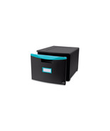 Storex STX Single-Drawer Mobile Filing Cabinet, Black &amp; Teal - 14.75 x 1... - $147.30