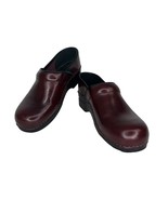 DANSKO WOMEN&#39;S MAROON CLOGS PATENT LEATHER SLIP ON LOAFERS SHOES  EU 36 ... - $24.74