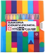 Sakura Craypas Coupy Pencils, Set of 12 Colors ‎FY12-R, Soft Case Free... - $341.04 MXN