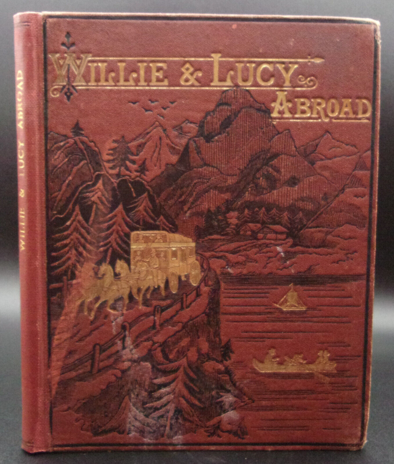 Primary image for Giberne WILLIE & LUCY ABROAD 1873 Hardcover Color Lithograph Plates Children