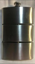 KOVOT 3-Part Stainless Steel Flask - Three 3oz Sections Join into One 9oz Flask - £9.55 GBP