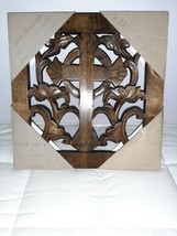 Handcrafted Cross Wooden Square 11.75*11.75 Inch Light Weight - £15.94 GBP
