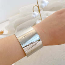 Silver-Plated Chain Wide Cuff - £10.29 GBP