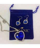 Titanic Crystal Necklace and Earring SET! Heart of the Ocean Mothers Day... - £18.68 GBP