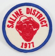 Vintage 1977 Saline Dist Cub Circus Clown Twill Boy Scout America BSA Camp Patch - £9.14 GBP