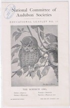 Audubon Society 1904 Educational Leaflet No 11  The Screech Owl - £1.62 GBP