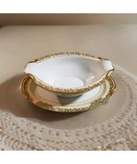 Very Rare Vintage Noritake Goldcella Gravy boat w/attached underplate Re... - $58.50