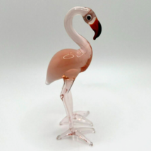 Limited Edition! Murano Glass Handcrafted Unique Pink Flamingo Figurine ... - $37.31