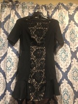 Cynthia Steffe Women’s Black Lace In Middle, Dress Size 6,   Sleeve 3/4 , - $32.08