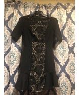 Cynthia Steffe Women’s Black Lace In Middle, Dress Size 6,   Sleeve 3/4 , - $32.08