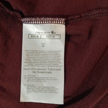 Carhartt K87-PRT Loose Fit Men's Red Maroon Short Sleeve Workwear T-Shirt Size M image 5