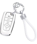 Ford Key Fob Cover with Diamond Keychain 5 Buttons Keyless Entry Smart Key - £7.27 GBP