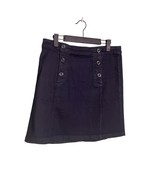 LOFT OUTLET Size 8 Dark Wash Denim Jean Skirt Buttons Sailor Nautical Ba... - £13.30 GBP