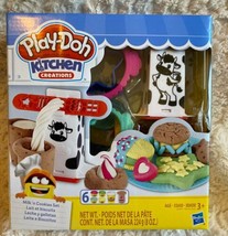 NEW Play Doh Kitchen Creations Milk ‘N Cookies Set 6 Containers Ice Cream - £13.40 GBP