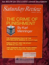 Saturday Review September 7 1968 Karl Menninger David B Inglis Bruce C. Heezen - £6.88 GBP