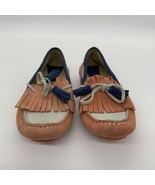 VanEli Pink Blue Suede Driving Moccasins Tassel Loafers Flats Size 5.5 M - £11.92 GBP