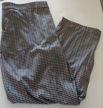 Women&#39;s Ex M&amp;S Grey Mix Checked 7/8th Straight High Leg  trouser Size 18 Short - £21.45 GBP