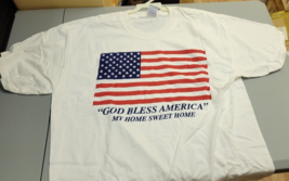 Vintage Tee God Bless America MY HOME SWEET HOME XL T Shirt - £13.07 GBP