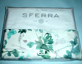 Sferra Totolla F/Queen Duvet Cover Cotton Percale Turquoise Floral New - $254.90