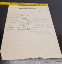 1913 D.M. DE W Cotton and Cotton Seed Letter - $11.98