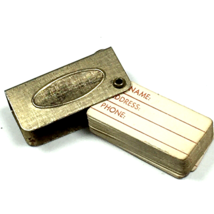 Vintage Mini Address Book Pendant  Gold-Tone Fold-In Case 1.5&quot; X .7&quot; X .4&quot; - £15.16 GBP