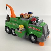 Paw Patrol Rocky&#39;s Total Team Rescue Recycling Truck with 6 PVC Mini Figures Lot - £52.03 GBP