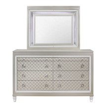Champagne Toned Mirror Frame With A Lovely Mirrored Accents - $704.46
