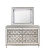 Champagne Toned Mirror Frame With A Lovely Mirrored Accents - £561.45 GBP