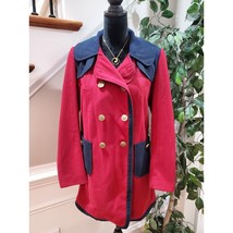 Vintage Forever21 Red Polyester Double Breasted Long Sleeve Long Coat Si... - £37.41 GBP