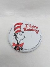 Dr Seuss Cat In The Hat I Love Reading Pin 2.25&quot; - $13.86
