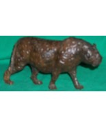 HAND CARVED WOOD CARVING LEOPARD JUNGLE CAT WOODEN FIGURE MPINGO KEREWE ... - £22.58 GBP