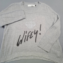 The Laundry Room Women Sweater Size S Gray Wifey Preppy Soft Open Knit C... - £7.81 GBP
