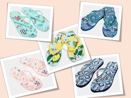 Vera Bradley Flip Flops Choice of Sizes &amp; Patterns NWT  Adorable for Summer - £10.96 GBP