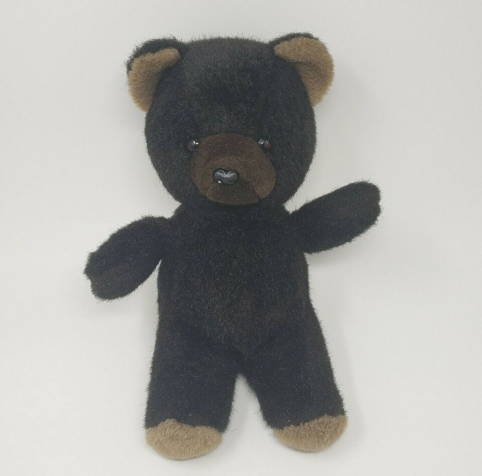 12" VINTAGE 1984 EMOTIONS MATTEL BLACK BROWN TEDDY BEAR STUFFED ANIMAL ...