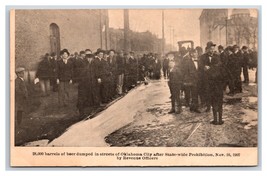 Dumping Beer Barrels 1907 State Prohibition Oklahoma City OK UNP DB Postcard V14 - £27.65 GBP
