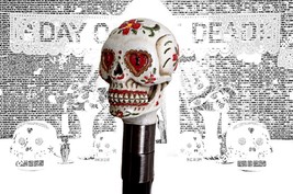 Cane E Hand Painted Sugar Skull Day ofThe Dead Día deMuertos La Calavera... - $48.26