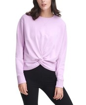 DKNY Womens Activewear Sport Twist-Front Sweatshirt Color Lilac Size Medium - £45.17 GBP